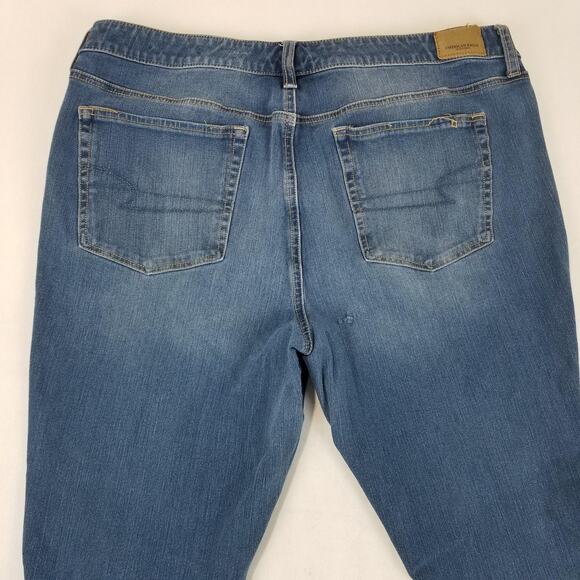 American Eagle Jeans Womens 18 Short The Dream Jean Hi-Rise Jegging Distressed - Picture 4 of 12